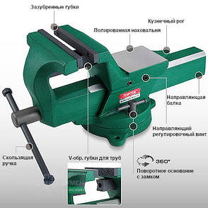 Лещата поворотні ковані 150 мм 6" TOPTUL DJAD0106, фото 4