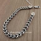 Чоловічий срібний браслет Рамзес (Кардинал). Ширина 7,5 мм. Браслет срібло 925 19 см, фото 7