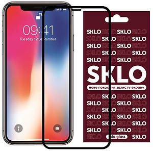 Загартоване захисне скло SKLO 3D Full Glue для Apple iPhone 11 Pro (5.8") | завтовшки 0.33 мм Чорний