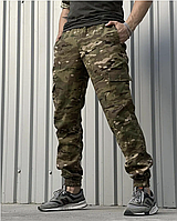 Летние камуфляжные штаны мультикам рип стоп военные , Мужские армейские брюки мультикам рип-стоп тактич trek