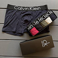 Мужской набор Calvin Klein Black Steel Modal, мужские трусы Кельвин Кляйн 2-5 шт, трусы на Лето Модал