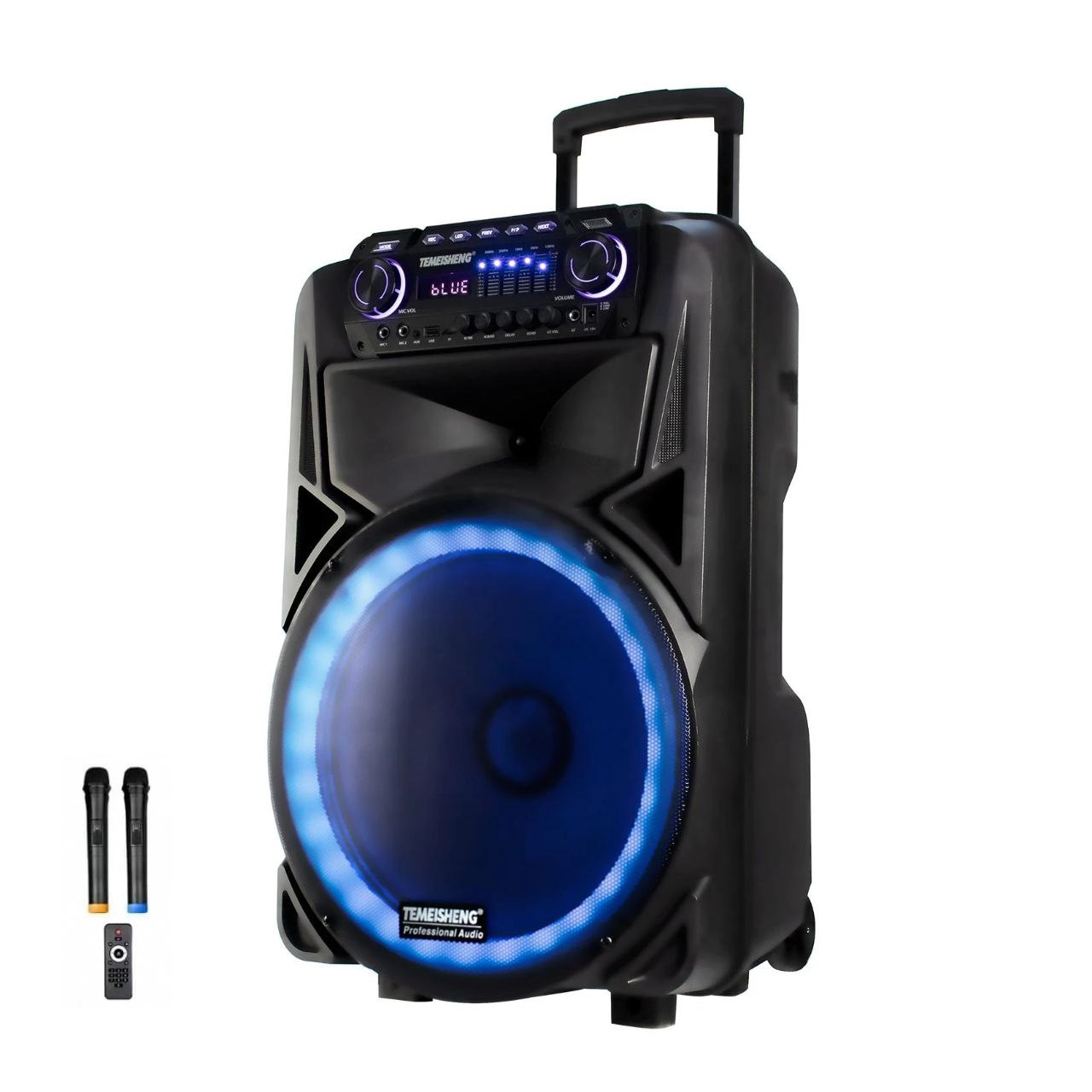 Колонка акумуляторна з радіомікрофонами TMG ORIGINAL Temeisheng SK-015 (Bluetooth/USB/SD)