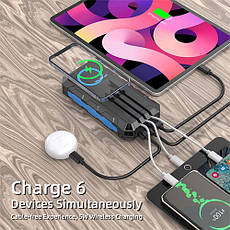 Пoweрбaнк 30000 mAh із сонячною панеллю (Solar power bank) QC3.0 PROTESTER PRO-S30, фото 5