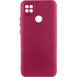 Чохол Silicone Cover Lakshmi Full Camera (A) для Xiaomi Redmi 9C | Мікрофібра Бордовий / Marsala