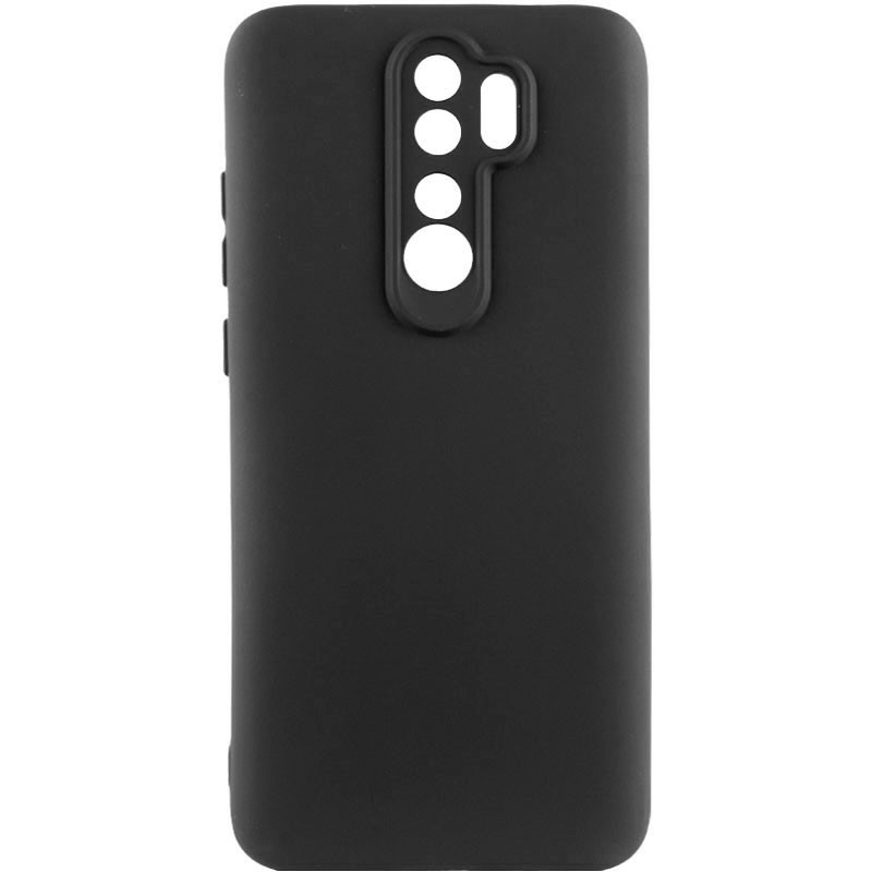 Чохол GETMAN Liquid Silk Full Camera для Xiaomi Redmi 9 | TPU + Мікрофібра Чорний / Black, фото 1