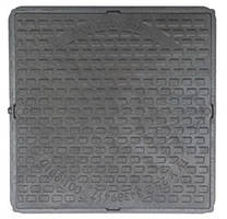 Люк Квадратний 680х680мм, Чорний, до 1.5 тонн