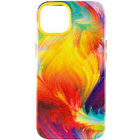 Кожаный чехол Colour Splash для Apple iPhone 11 Pro (5.8") Yellow / Red