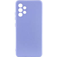 Чехол Silicone Cover Lakshmi Full Camera (A) для Samsung Galaxy A32 (A325F) 4G | Микрофибра Сиреневый /