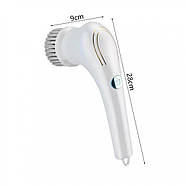 Щітка акумуляторна для миття посуду з 3 насадками Electric Cleaning Brush, фото 7