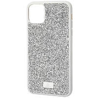 TPU чехол Bling World Rock Diamond для Apple iPhone 12 Pro / 12 (6.1") Серебряный