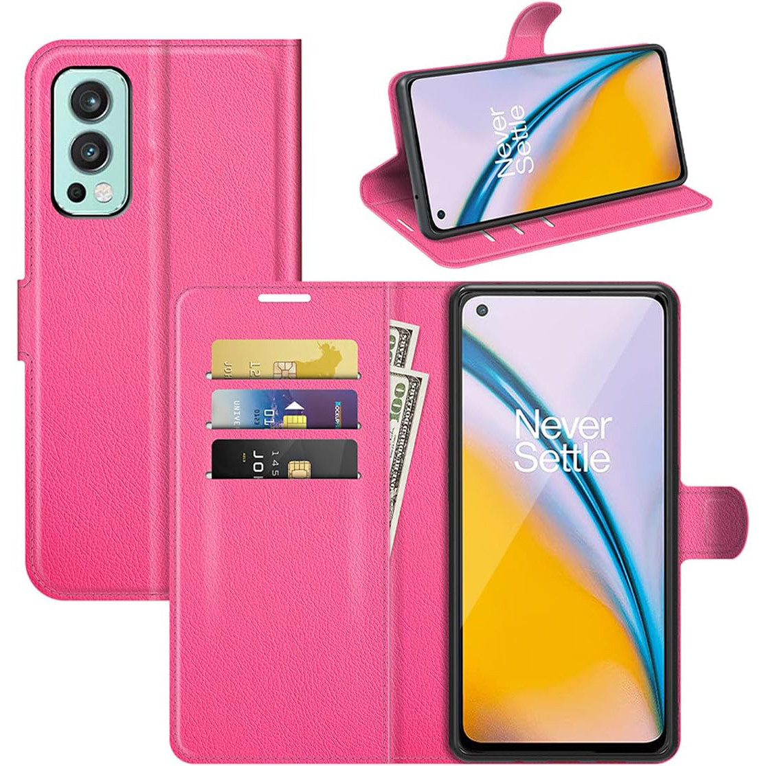 Чохол-книжка Litchie Wallet для OnePlus Nord 2 5G Rose, фото 1