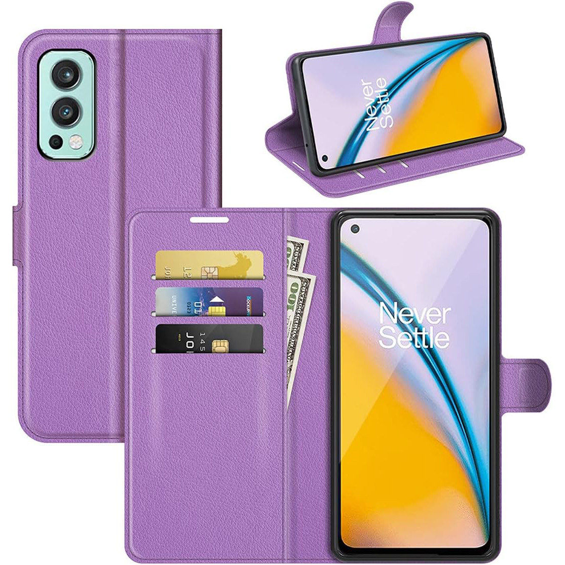 Чохол-книжка Litchie Wallet для OnePlus Nord 2 5G Violet, фото 1