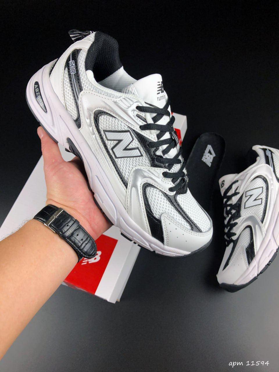 Кросівки чоловічі New Balance 530 White Black білий з чорним літніми спортивними легкими re баланс