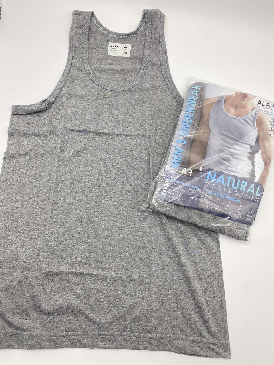 Чоловічі майки сірі розмір XXL A0636-3, фото 1