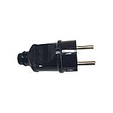 Вилка мережева пряма чорна 16А TITANUM STANDARD, фото 5