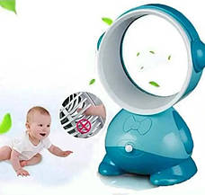 Настільний портативний міні вентилятор USB Bladeless Fan MX-483 Блакитний, фото 6