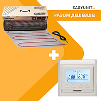Нагревательный мат Ryxon HM 900Вт (4,5 м2), под плитку + програмируемый терморегулятор М 6.16, E51