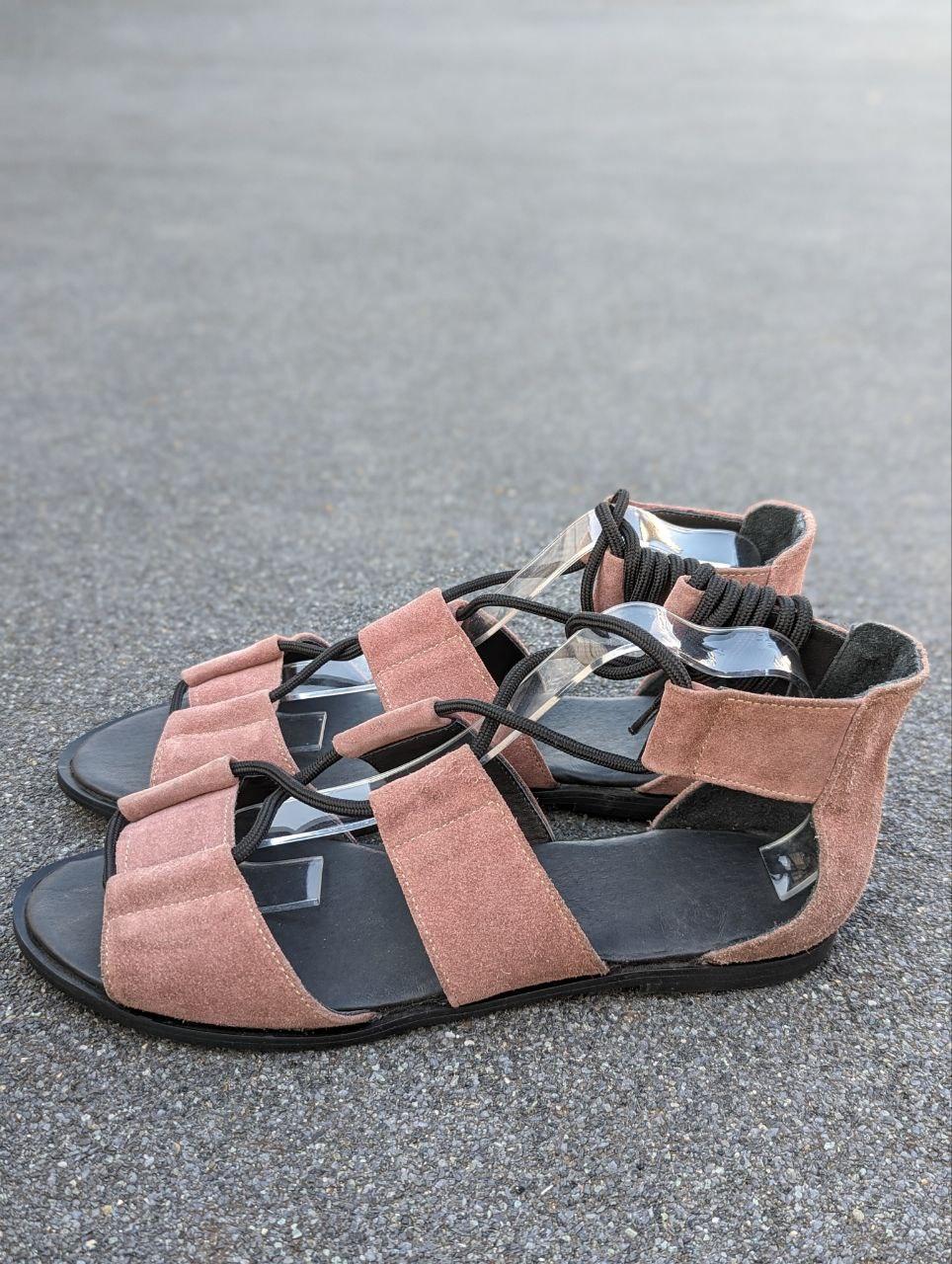 STTOPA Размеры 37-44. Босоножки больших размеров кожаные. 301-3744 Пудровые, фото 1