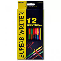 Цветные карандаши 12 штук 24 цвета Superb writer