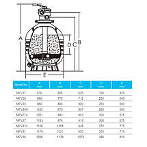 Emaux Фільтр Emaux MFV17 (7 м³/год, D425), фото 2