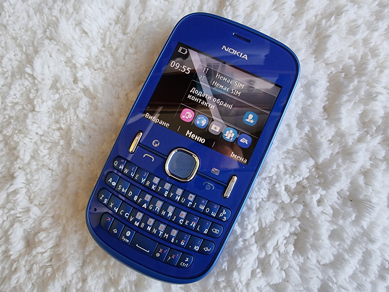Мобільний Телефон Nokia Asha 200 Гарний Стан Синій Колір Оригінал.