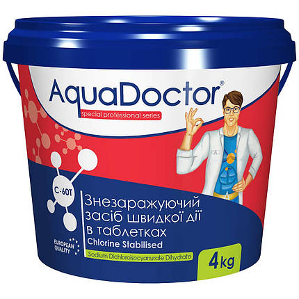 AquaDoctor Хлор AquaDoctor C-60T 4 кг у таблетках, фото 2