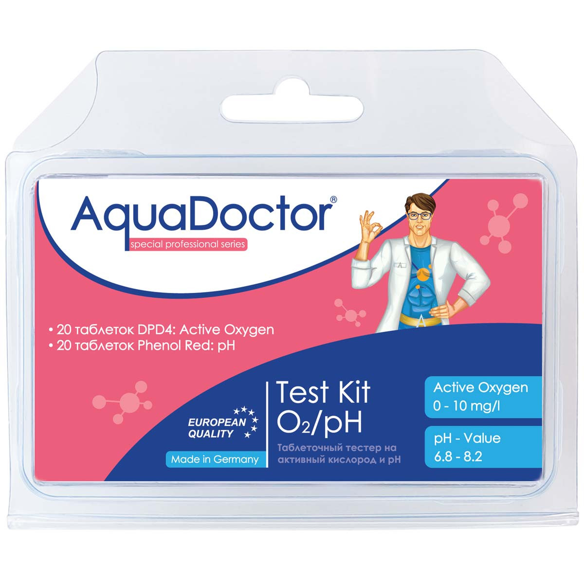 AquaDoctor Тестер AquaDoctor Test Kit O2/pH