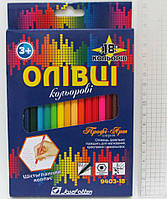 Карндаши цветные 18цветов 9403-18 "Профи-Арт", шестигранные уп8