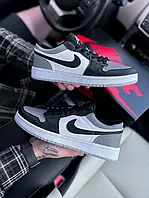 Кроссовки мужские Nike Air Jordan 1 Low Black White Grey 42