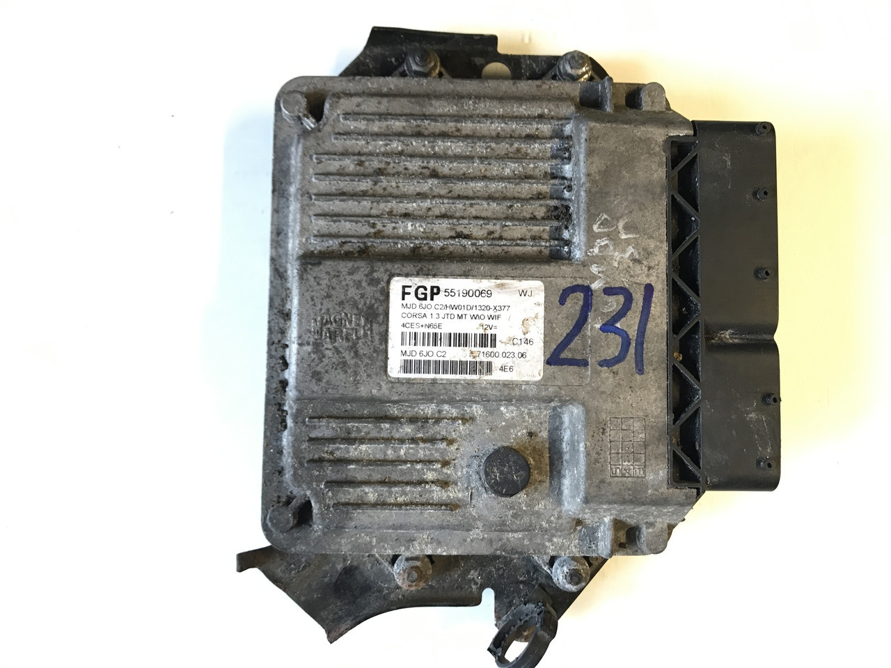 Блок керування двигуном Opel Corsa C 1.3CDTI 55190069 mjd6ko 7160002306 No231