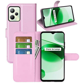 Чохол-книжка Litchie Wallet для Realme C35 Light Pink