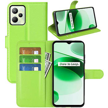 Чохол-книжка Litchie Wallet для Realme C35 Light Green