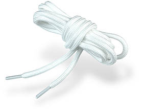 Шнурки взуттєві круглі #003А PREMIUM якість колір білий 80-150см