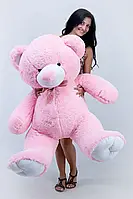 Великий плюшевий ведмедик рожевий "Томмі" 140 см, Великий Плюшевий Ведмідь, Велика М'яка іграшка 1.4 м