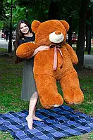 Великий плюшевий ведмедик коричневий "Ветлі" 160 см, Великий Плюшевий Ведмідь, Велика М'яка іграшка 1.6 м