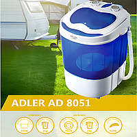 Пральна машина напівавтомат Adler AD 8051, Пральні машини та центрифуги 580 W (Центрифуги пральні 3 кг)