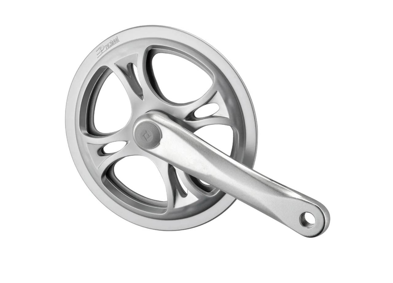 Шатуни PROWHEEL PRO-E48PP 170 mm 48T, silver, з подвійним захистом ланцюга