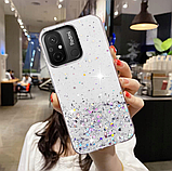 Блискучий чохол з срібною фольгою Xiaomi Redmi 12C, фото 2