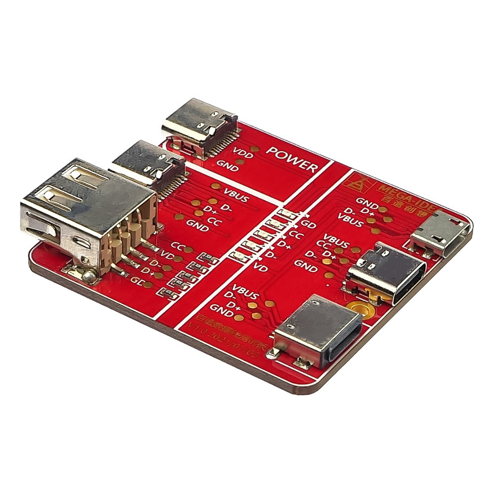 TU TU Тестовая плата Mega-Idea для проверки USB кабелей Lightning/ Type-C/ Micro