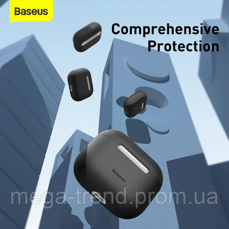 Чохол для AirPods 3 BASEUS Super Thin Silica Gel Case For Pods (2021) (WIAPPOD-CBZ02) - фото 6 - id-p1878953838