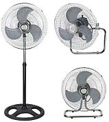 Підлоговий настільний вентилятор Khata Plus FN-2155 трансформер 3в1 для будинку офісу 140 Вт