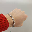 Чоловічий срібний браслет лисячий хвіст. Круглий браслет на руку Візантія чорнене срібло 925 розмір 23 см, фото 2