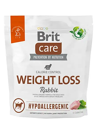 Сухий корм для собак із зайвою вагою Brit Care Dog Hypoallergenic Weight Loss гіпоалергенний (кролик) 1 кг