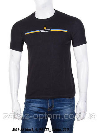 Футболка чоловіча молодіжна Туреччина чорний (M-3XL) оптом 105558, фото 1
