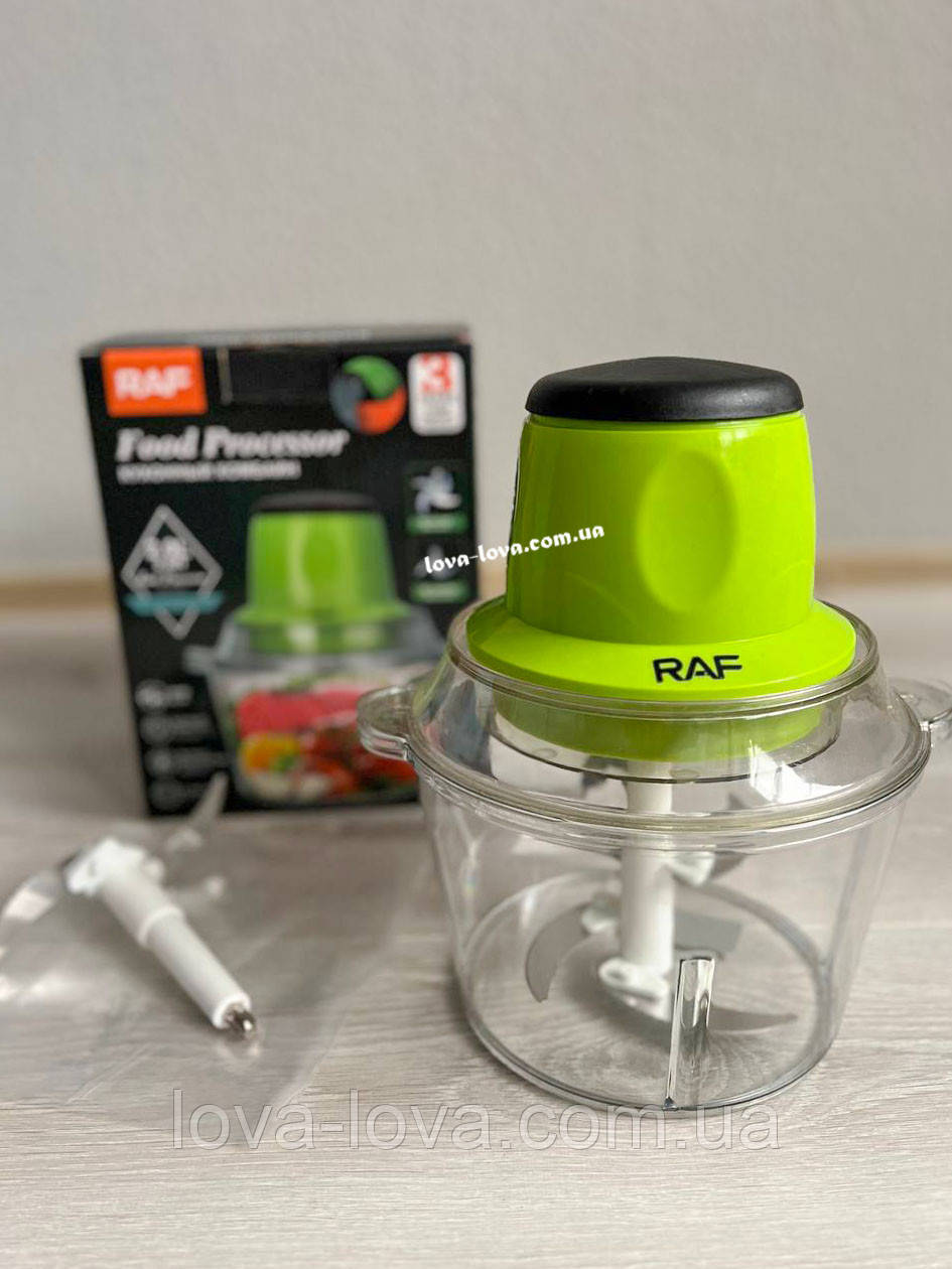 Електричний кухонний подрібнювач RAF R.7003 чопер із пластиковою чашею на 2 літри з потужністю 600 Вт, фото 1