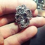 Чоловіче кільце біжутерія череп готика розмір 19-20 мм, фото 3