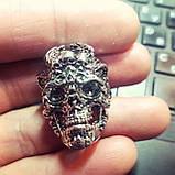 Чоловіче кільце біжутерія череп готика розмір 19-20 мм, фото 2