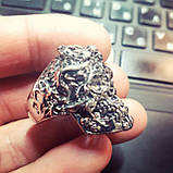 Чоловіче кільце біжутерія череп готика розмір 19-20 мм, фото 4