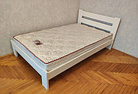 Двуспальная кровать из массива дуба Палермо 140х190 Белая емаль Шаг ламелей 5,5 см.