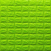 Декоративная 3D панель самоклейка под кирпич Зеленый 700x770x7мм (013-7) SW-00000051 KU-22